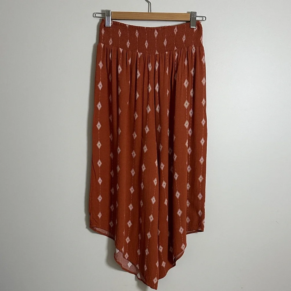 Dress Forum Los Angeles Boho Style Rust Wide Leg Pants Small - Picture 5 of 6
